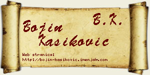 Bojin Kašiković vizit kartica